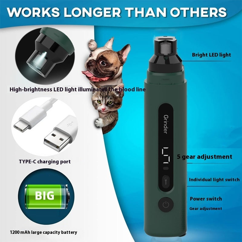 Amoladora de uñas con luz LED para perros y gatos – imagen 9