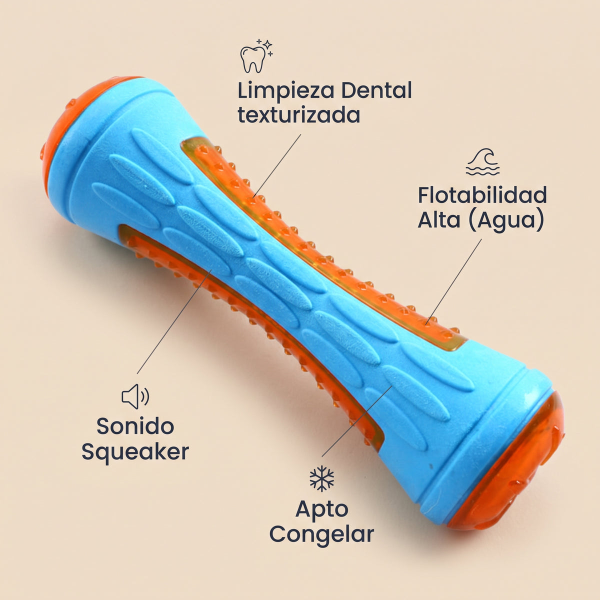 Juguetes Flotantes con Sonido para Perros — Pelota, Mancuerna y Llanta