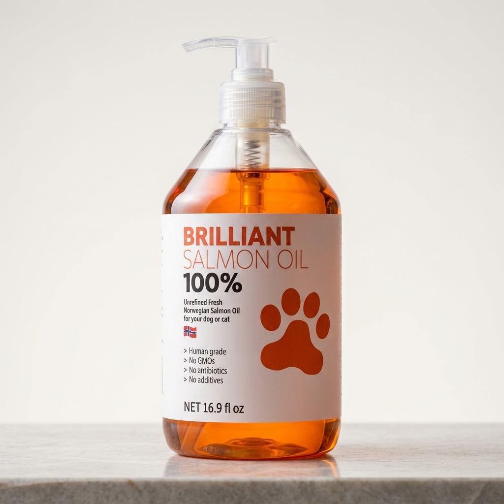 Aceite de Salmón para Perros y Gatos — Pelaje Brillante, 500 ml
