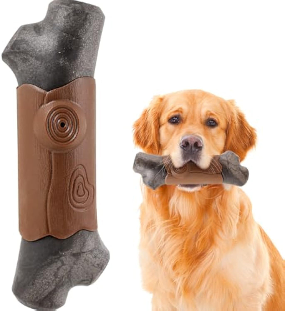 Juguete masticable resistente sabor a tocino para perros grandes