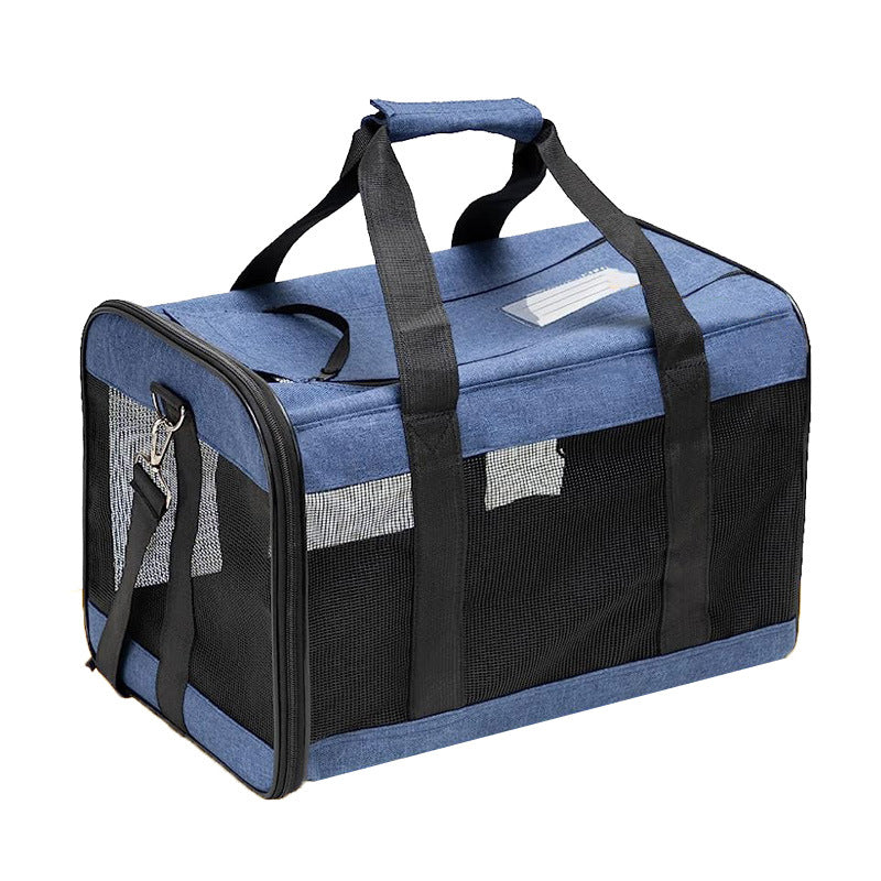 Bolso transportador para mascotas color azul
