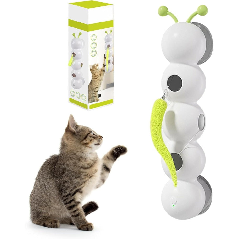 Juguete interactivo de gusano con ventosa para gatos