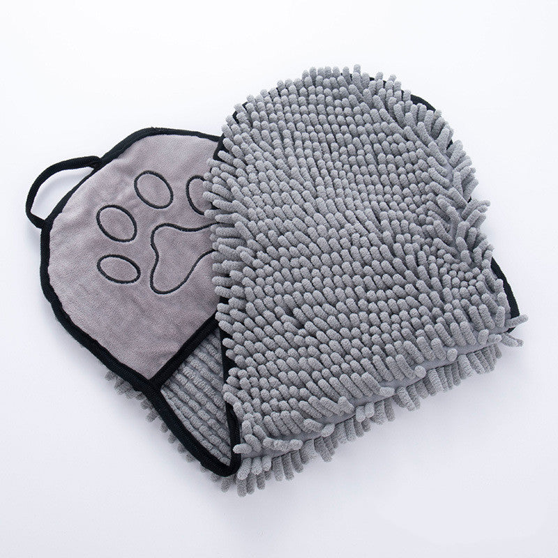 Toalla para mascotas color gris