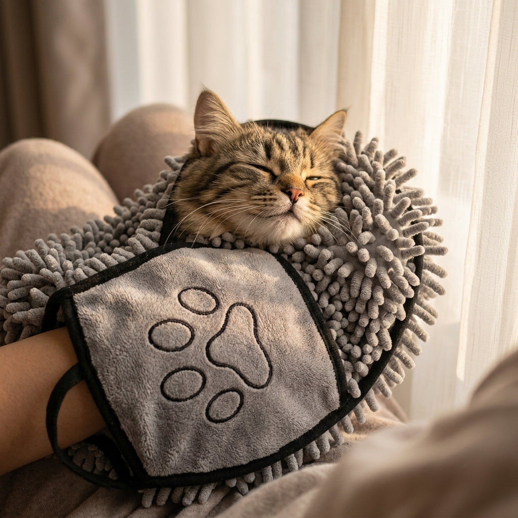 Toalla de Secado Rápido para Perros y Gatos — Microfibra Súper Absorbente