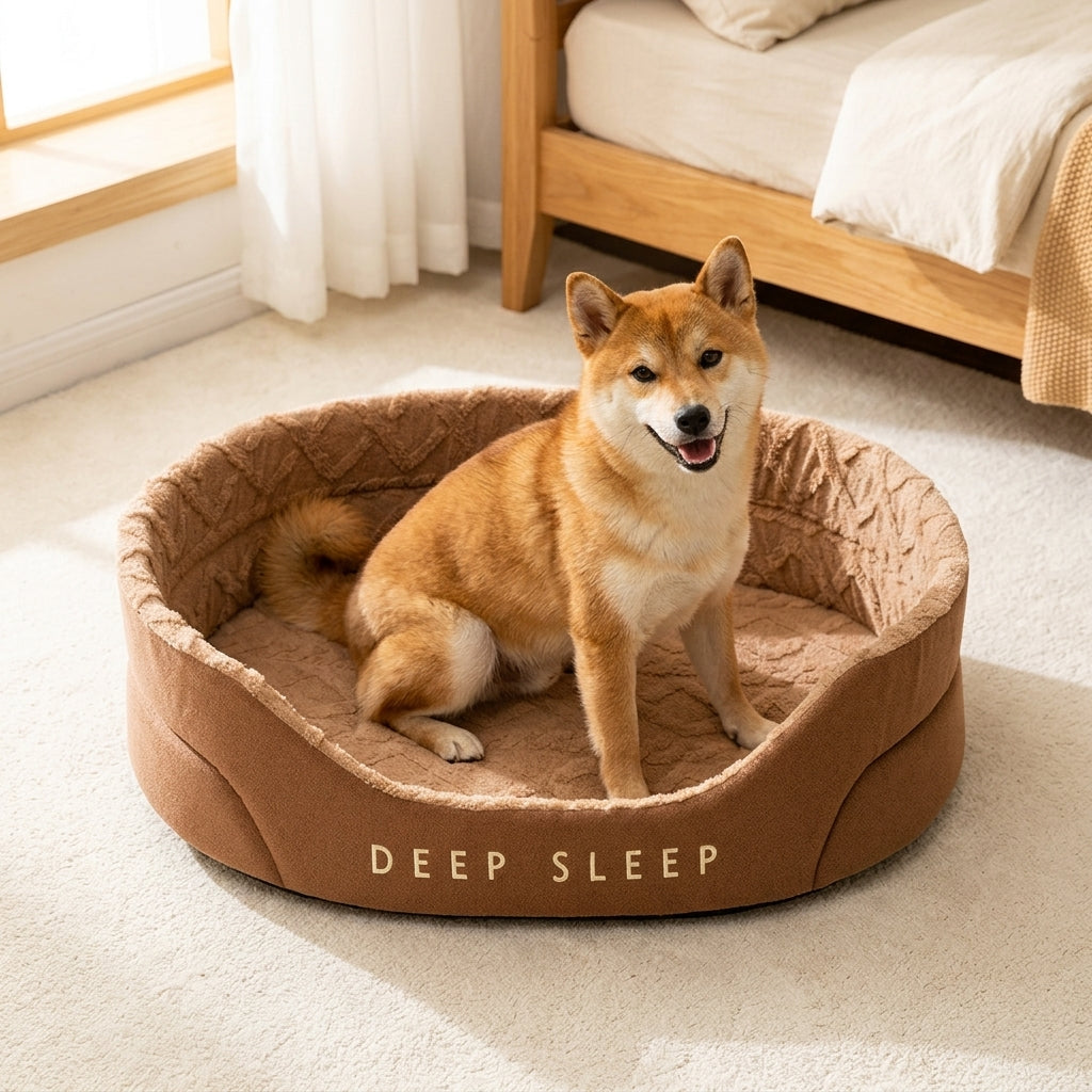 Cama Acolchada para Gatos y Perros — Funda Extraíble y Lavable