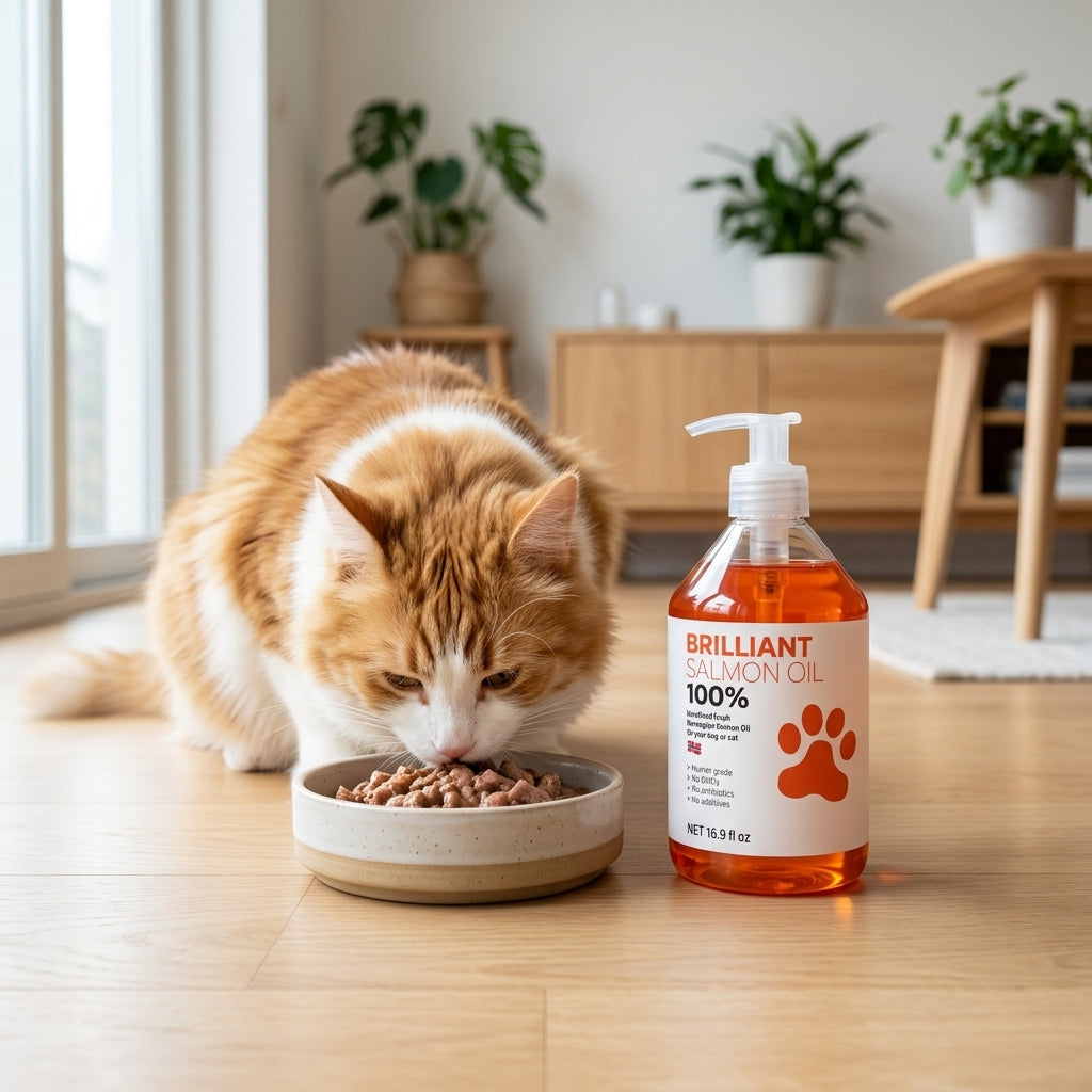 Aceite de Salmón para Perros y Gatos — Pelaje Brillante, 500 ml