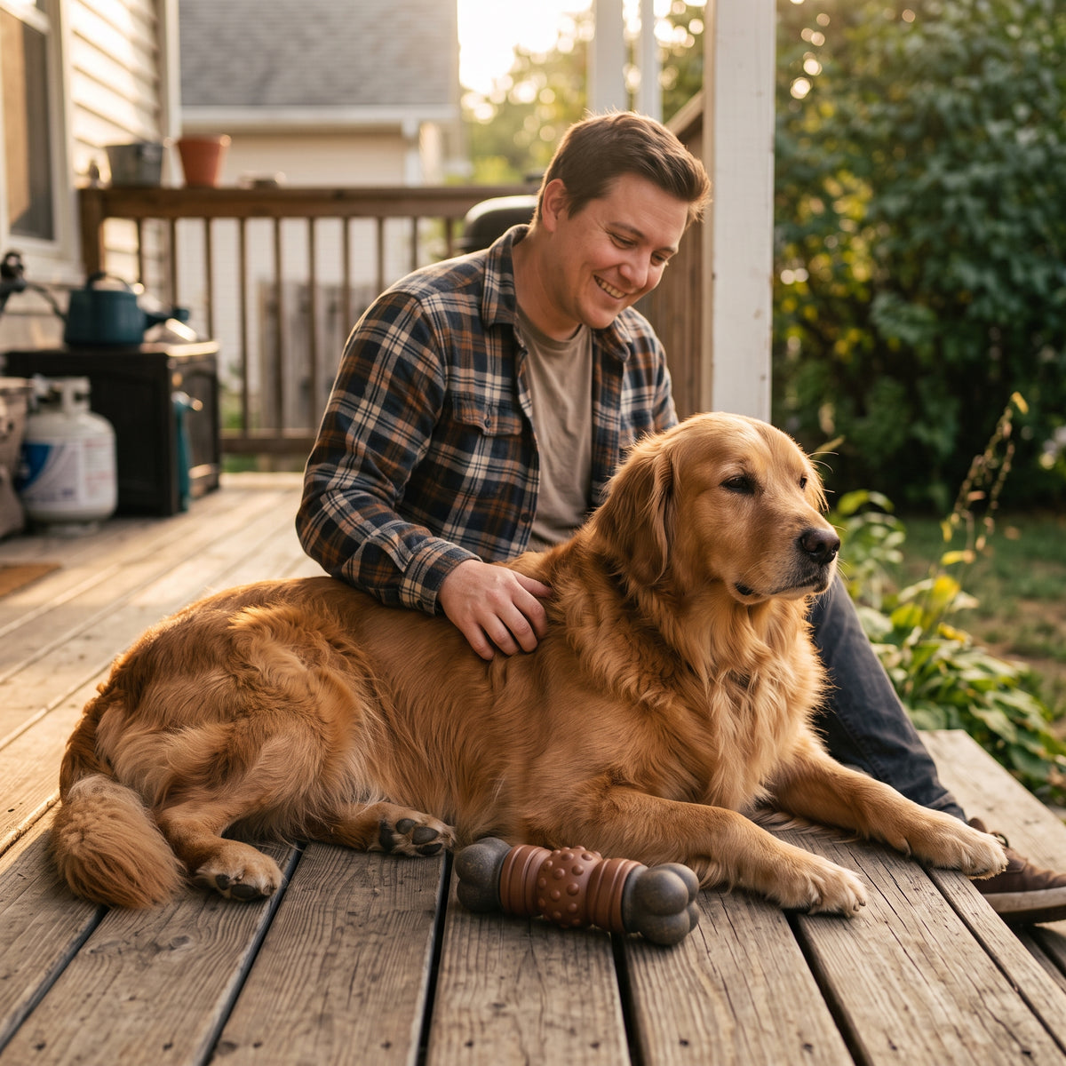 Juguete Masticable Resistente para Perros Grandes — Sabor a Tocino