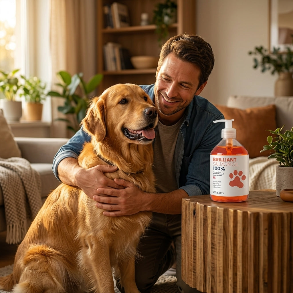 Aceite de Salmón para Perros y Gatos — Pelaje Brillante, 500 ml