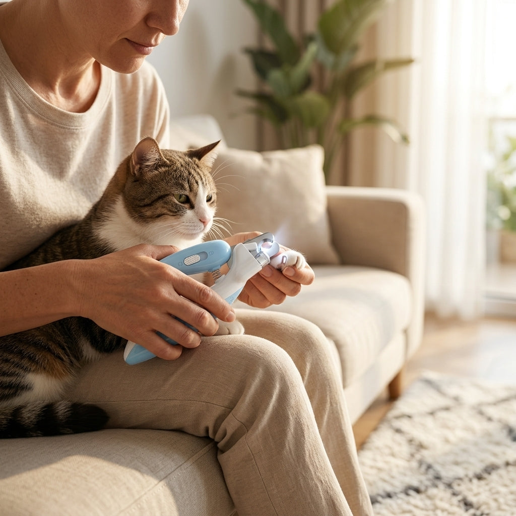 Cortauñas para Perros y Gatos con Luz LED — Corte Seguro Sin Lastimar