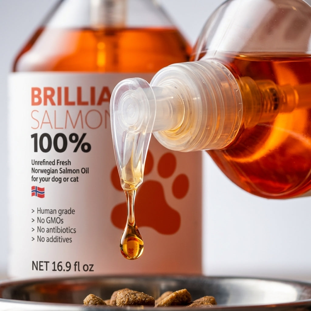 Aceite de Salmón para Perros y Gatos — Pelaje Brillante, 500 ml