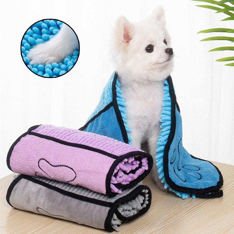 Toalla de secado rápido de microfibra para perros y gatos