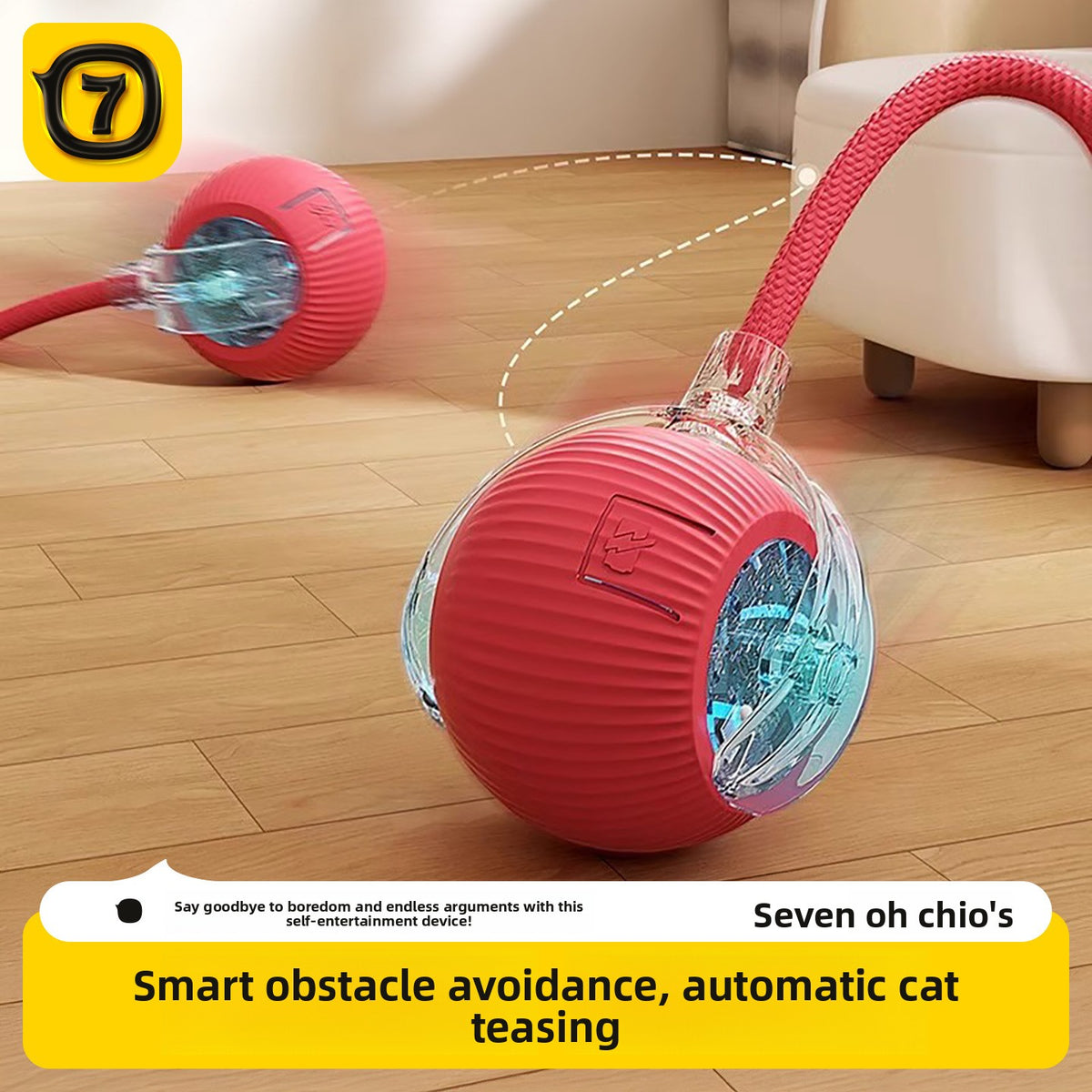 Pelota interactiva automática para gatos y perros – imagen 1