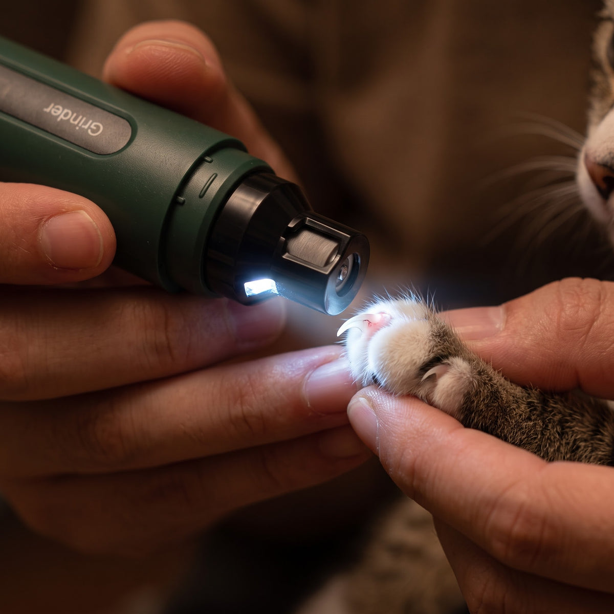 Amoladora de Uñas para Perros y Gatos con Luz LED — 5 Velocidades