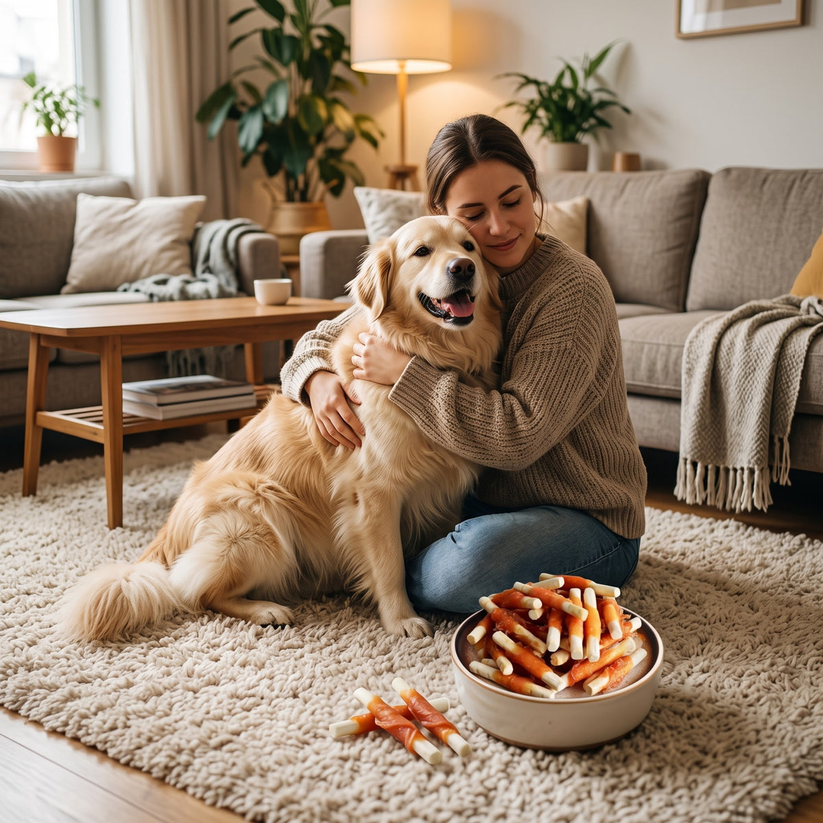 Palitos de Leche con Calcio para Perros — Snack Dental de Pollo o Pato
