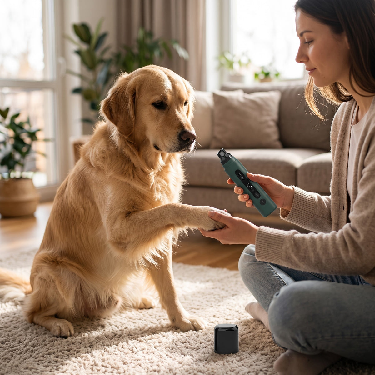 Amoladora de Uñas para Perros y Gatos con Luz LED — 5 Velocidades